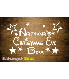 Christmas Eve Box Sticker, Christmas gift, Vinyl Name Sticker Decal ,Choice of colours. Version 1